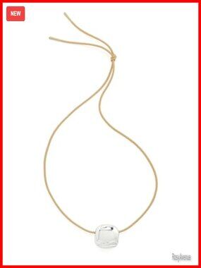 Silver Plated Brass Rope Necklace with Knot Closure Pendant